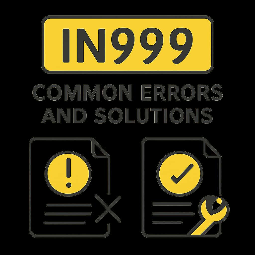 Illustration depicting common IN999 errors.