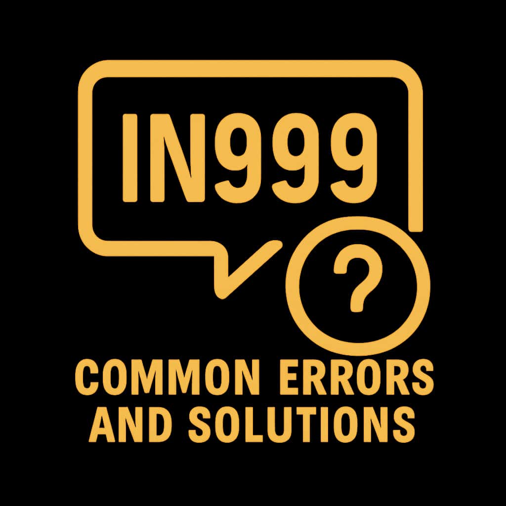 Icon representing help for Common IN999 errors.
