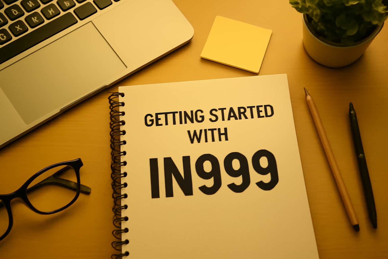 A futuristic visualization of the IN999 platform with clear text.