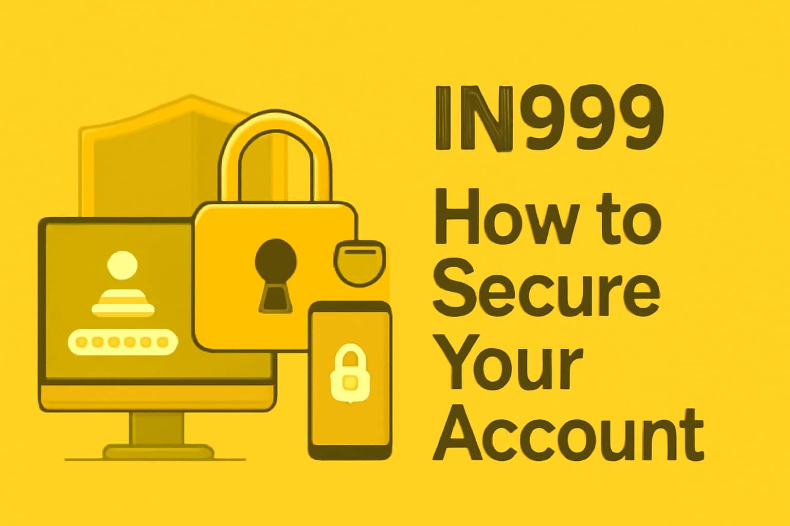 Informative illustration depicting security measures for IN999 account.