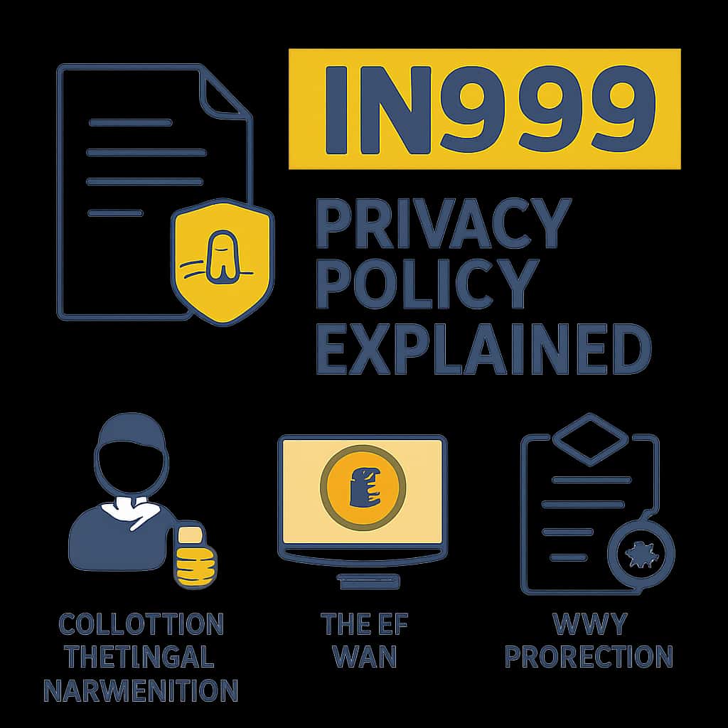 A square diagram illustrating the IN999 Privacy Policy.
