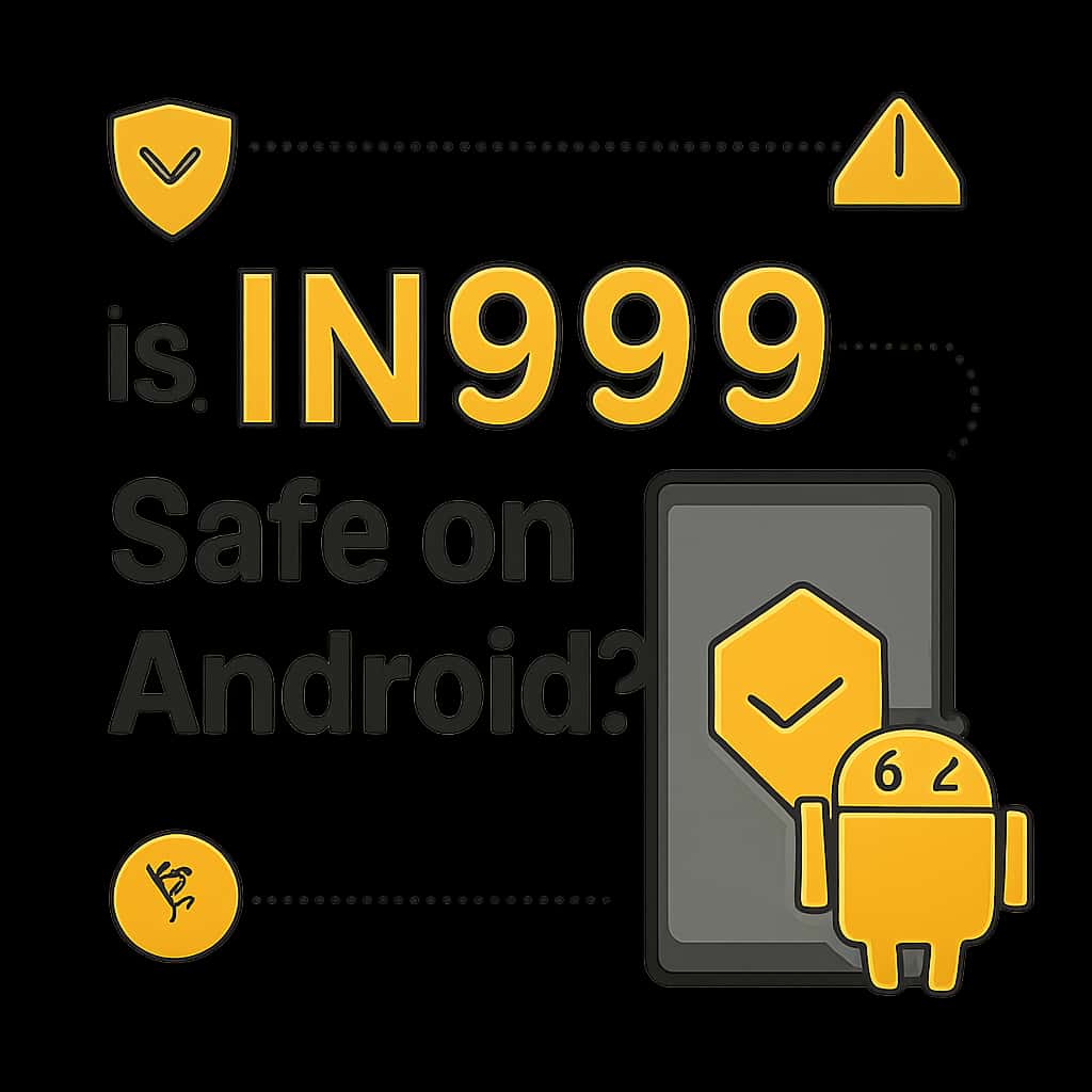 An illustration depicting the safety measures for using IN999 on Android.