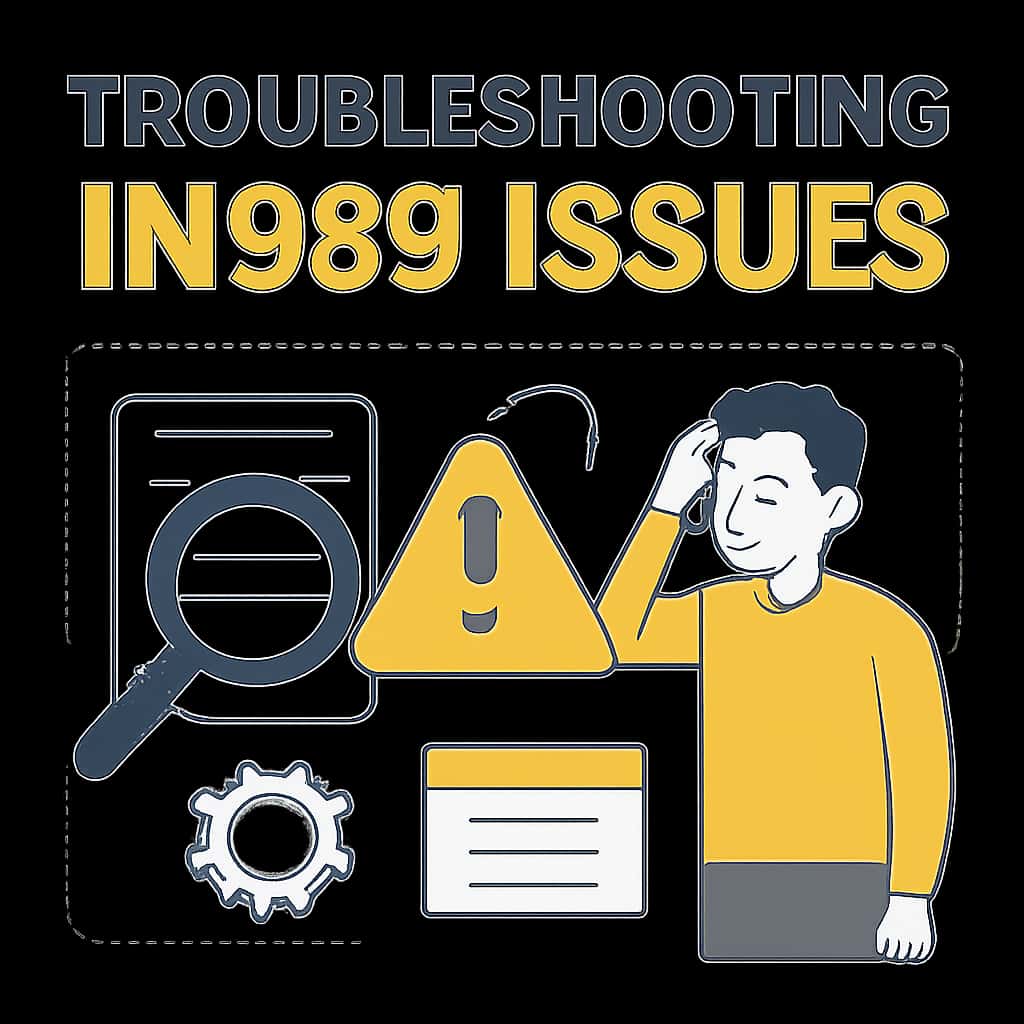 Diagram illustrating troubleshooting steps for IN999.